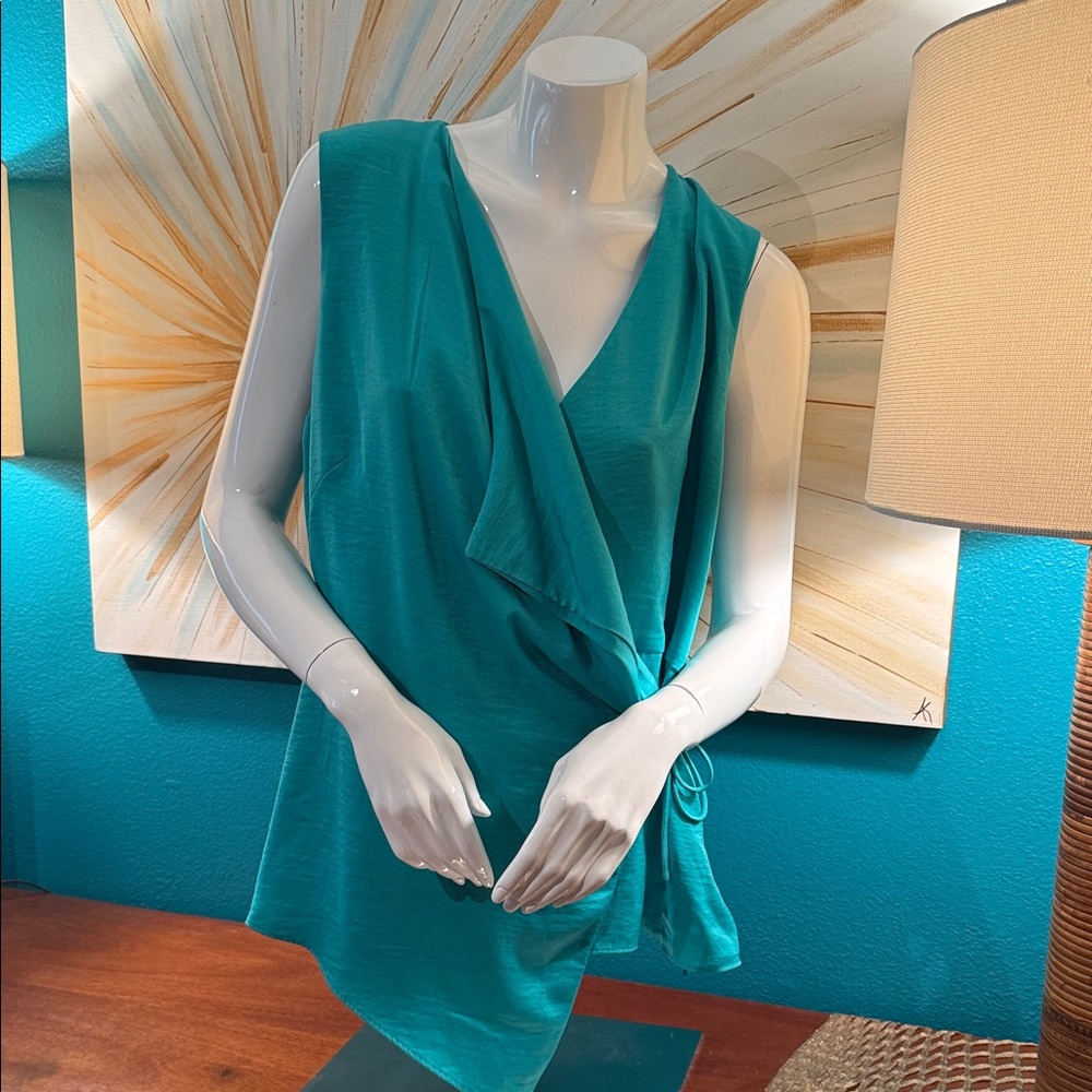Kenneth Cole Turquoise Sleeveless Top